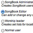 Give each of your users specific permissions within your songbook